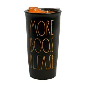 Rae-Dunn Halloween “More Boos Please” Travel Mug | Black & Orange Coffee Tumbler